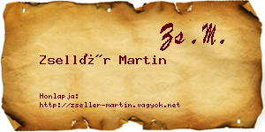 Zsellér Martin névjegykártya